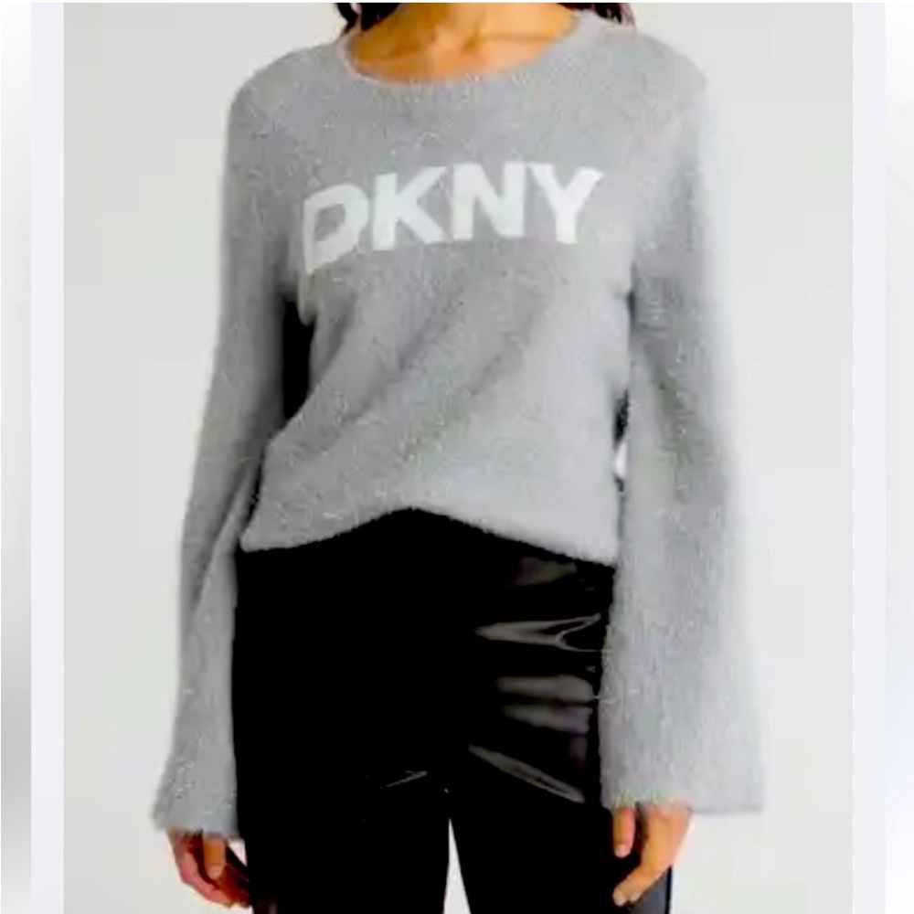 DKNY Metallic Tinsel Women's Wide Sleeve Sweater Size Large NWT Chunky Cozy Knit